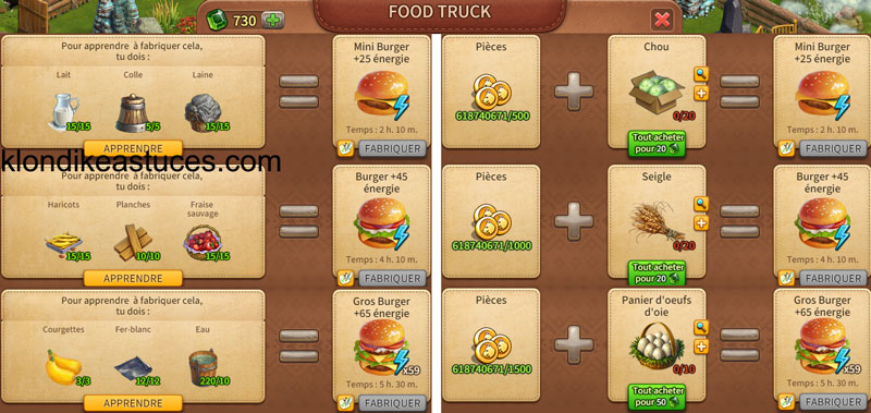 bienvenueville food