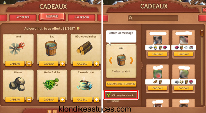 cadeau envoie