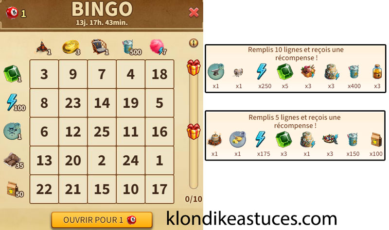 snatchville bingo