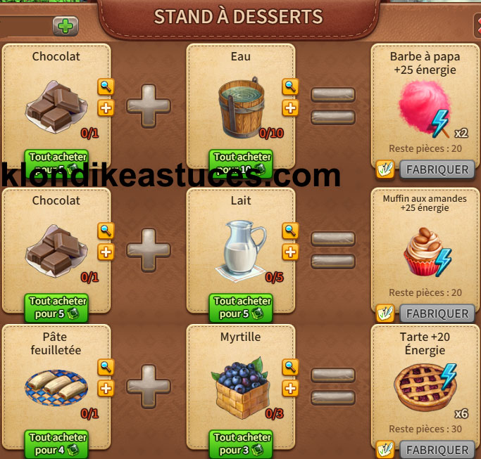 allée des fans - troc - stand à desserts