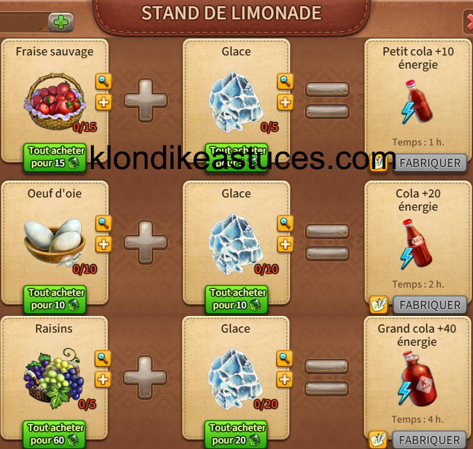 fort-au-corbeau troc : stand de limonade