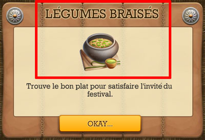 festival culinaire - Demande des invités