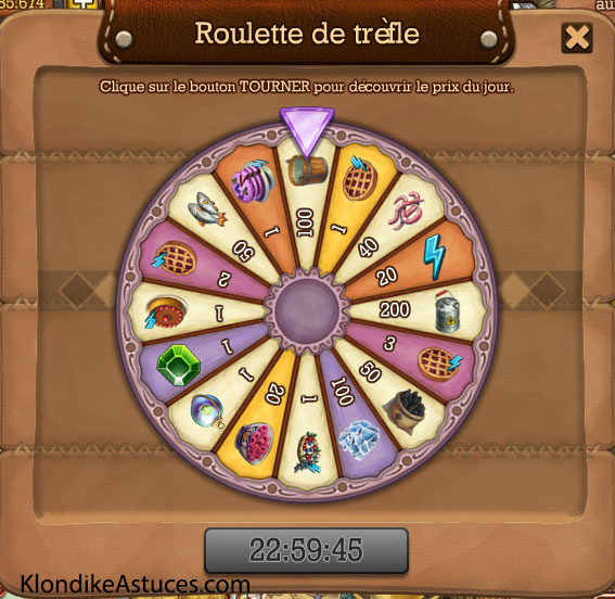 roulette de trèfle