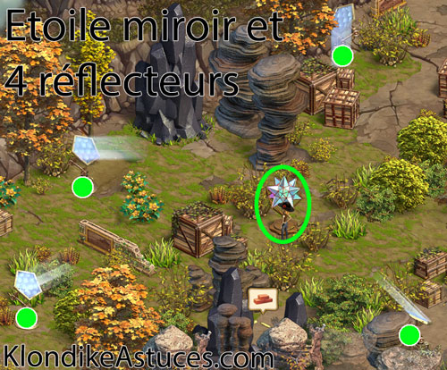 cité perdue - réflecteurs et étoile miroir