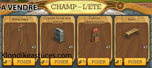 champ - l'été / élément à vendre