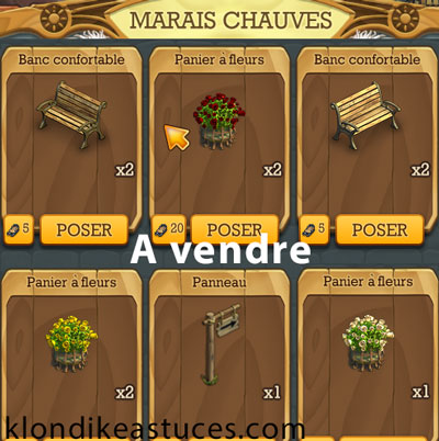 marais chauves - éléments à vendre