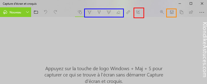 Logiciel Windows capture d'écran et croquis