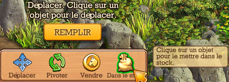 bouton mettre dans le stock