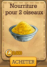 marché nourriture pour 2 oiseaux