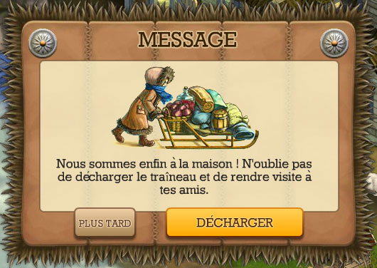 message décharger 