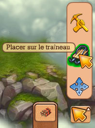 placer sur le traineau icone