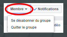 Post d'un groupe dans son Fil d'actualité