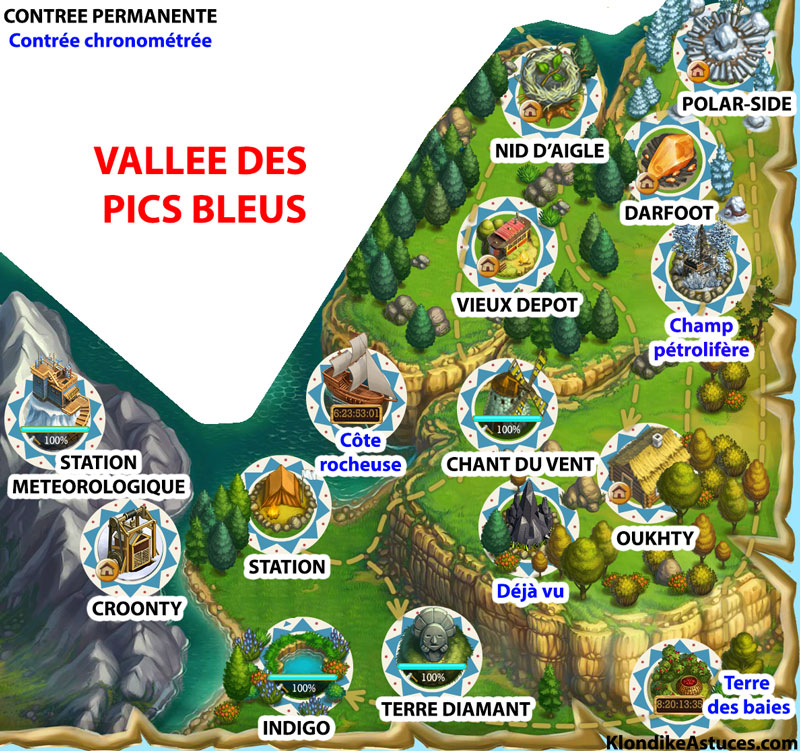 carte vallée des pics bleus